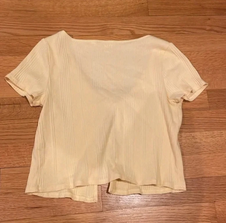 Women's PacSun Yellow Tie Top Size Medium 2