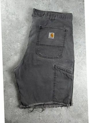 S146. Short jean Carhartt Carpenter Workwear single knee relaxed fit | Gris | W36/FR46, marke: Carhartt, zustand: Gut, größe: W36 | DE 52, 25,00 €, 26,95 € beinhaltet Vinted-Käuferschutz Pro