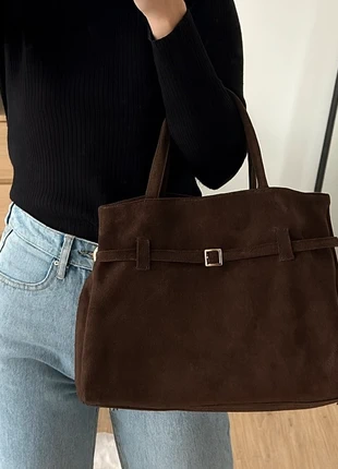 Sac de cours marron effet daim grand format – parfait pour étudiant(e), brand: la boutique de Chloé, condition: Very good, €49.99, €53.19 includes Buyer Protection