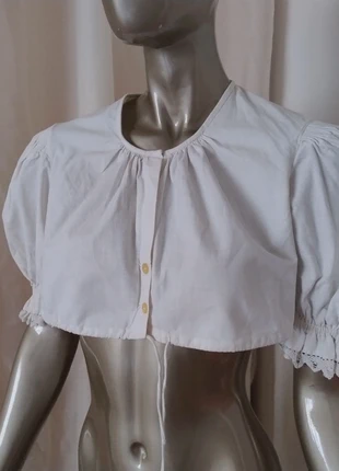 Dirndl. Trachten. Corpetto-top-camicetta, blusa tirolese cottage core, prairie vintage, brand: Dirndl, condizioni: Ottime, taglia: XL / IT 46 / EU 42, €19.00, €20.65 include la Protezione acquisti