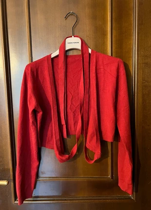 Chic Cropped Red Wrap Cardigan – Made in Italy – Size M - Perfect conditions, marca: Made In Italy, estado: Muy bueno, tamaño: M / 38 / 10, 8,00 €, 9,10 € Protección al comprador incluida
