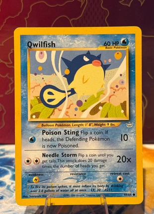 Pokemon card Qwilfish 49/64 Neo Revelation, brand: Pokémon, condition: Good, £1.00, £1.75 includes Buyer Protection
