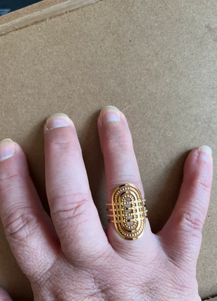 Bague, acier doré, brand: Boutique Bohéme, condition: Very good, size: Adjustable, €8.00, €9.10 includes Buyer Protection