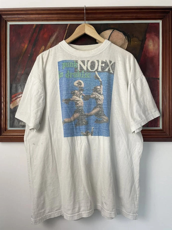 Vintage 90s Nofx Punk In Drublic Band Tee Rare Hype Print - Vinted