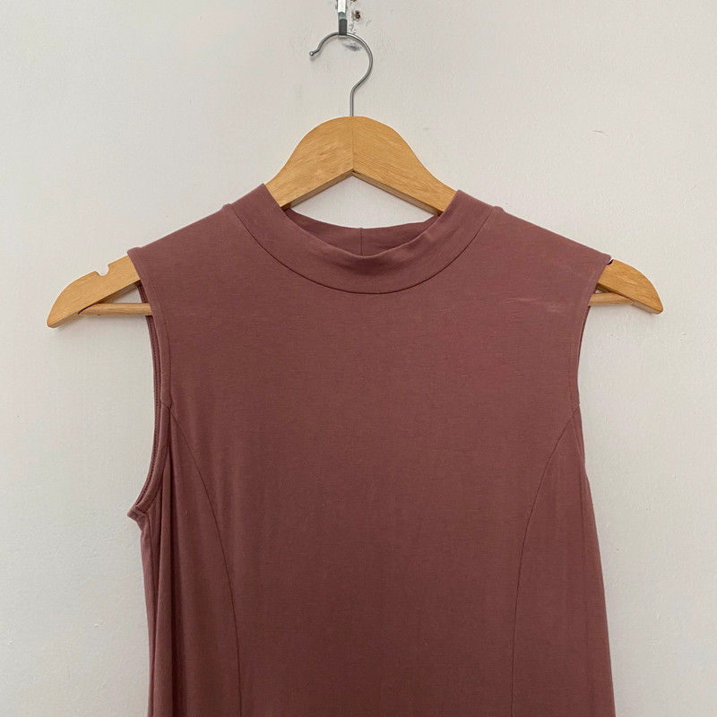 Uniqlo Mockneck Pink Skater Dress 2