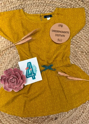 Superbe robe été Okaidi moutarde 4 ans, merk: Okaïdi, staat: Heel goed, maat: 4 jaar / 104 cm, € 9,99, € 11,19 inclusief Kopersbescherming
