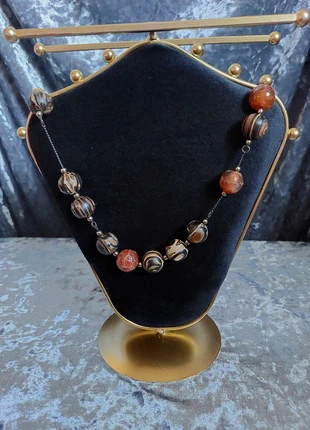 Boho Beaded Necklace | Brown & Amber | Nature Charm, brand: Nature, condition: Very good, €6.00, €7.00 includes Buyer Protection