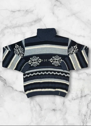 Pull À Col Roulé Bleu / Blanc À Motif Vintage Y2K Taille M, état: Très bon état, taille: L, 18,95 €, 20,60 € Protection acheteurs incluse