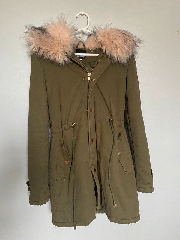 Green golddigga parka coat