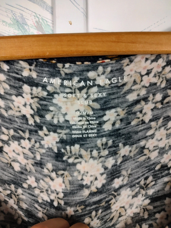 American Eagle Soft Sexy Slub Floral Top 5