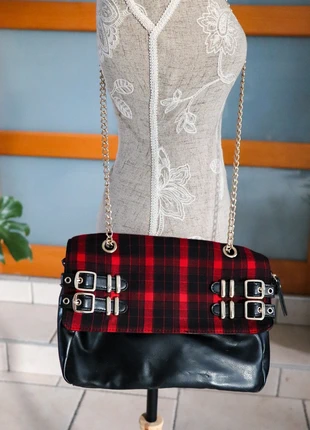 Sac bandoulière Kookaï carreaux rouge et noir, brand: KOOKAÏ, condition: Good, €6.00, €7.00 includes Buyer Protection