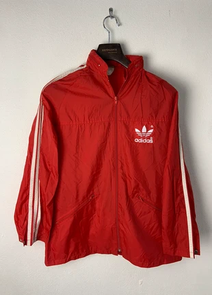 Giacca a vento Uomo Unisex Adidas Trèfle (Trefoil) rossa Nylon vintage anni ’80/’90 Taglia 46 M, marca: adidas, estado: Muy bueno, tamaño: M, 24,00 €, 25,90 € Protección al comprador incluida