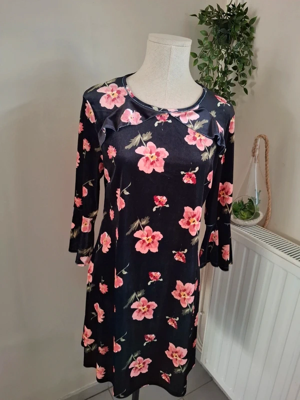 Robe fleurie primark effet velours