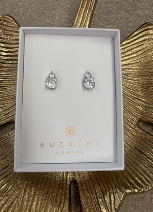 Buckley London clear crystal double drop earrings, brand: Buckley London, condition: New with tags, £7.00, £8.05 includes Buyer Protection
