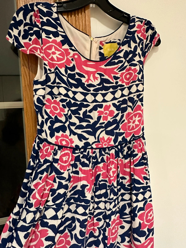 Anthropologie Maeve dress in pink/navy 2