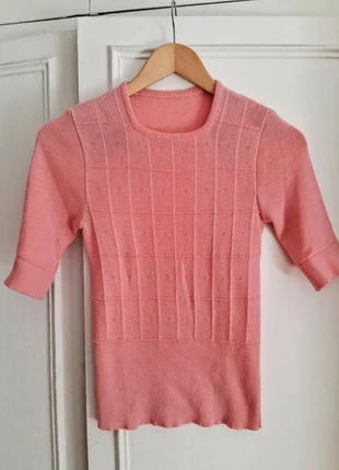 Pull vintage manches courtes rose – confection des années 70, marke: Vintage, zustand: Sehr gut, größe: S / 36 / 8, 6,00 €, 7,00 € inklusive Vinted-Käuferschutz
