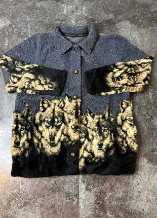 Vintage 90s Wolf Fleece Jacket – M Femme, marque: Vintage Dressing, état: Très bon état, taille: M / 38 / 10, 34,90 €, 37,35 € Protection acheteurs incluse