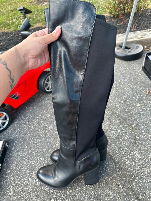 Black knee high boots 1
