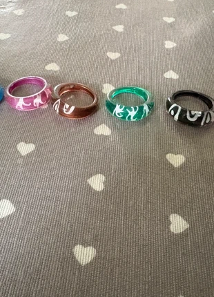 Bundle of Colourful Handmade Resin Rings – love n friendship Fun, Quirky & Unique!, brand: ONLY, condition: New with tags, size: 16.5 mm Ø, €2.00, €2.80 includes Buyer Protection