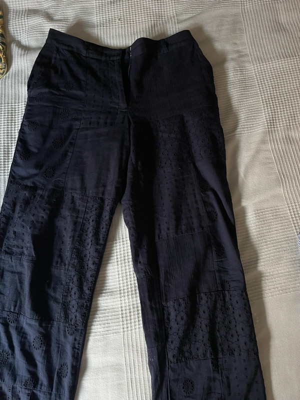 Pantalon brodé zara 4