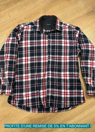 Chemise à carreaux homme noir, rouge et blanc Jouiwag – Taille 41, marque: jouiwag, état: Très bon état, taille: L, 14,90 €, 16,35 € Protection acheteurs incluse