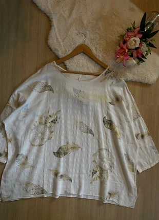 Blouse blanche imprimer taille 48, marca: Made In Italy, estado: Muy bueno, tamaño: 4XL / 48 / 20, 8,00 €, 9,10 € Protección al comprador incluida