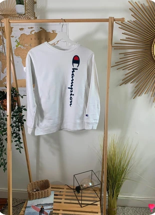 Sweat Champion blanc Taille L, merk: Champion, staat: Heel goed, maat: L / 40 / 12, € 9,90, € 11,10 inclusief Kopersbescherming Pro