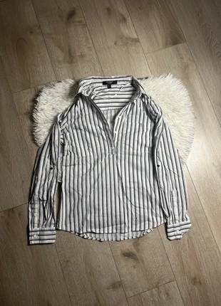 Chemise blanche et noir à rayure, brand: Fashion Girl, condition: Very good, size: S / 36 / 8, €5.50, €6.48 includes Buyer Protection