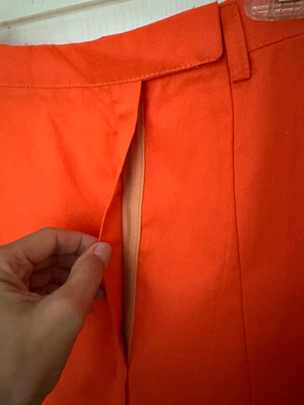 New Handmade 100% Cotton Orange Skirt, Sz S/M 4