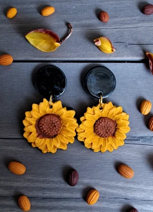 Boucles d'oreilles tournesol, merk: sans marque, staat: Nieuw met prijskaartje, € 3,00, € 3,85 inclusief Kopersbescherming