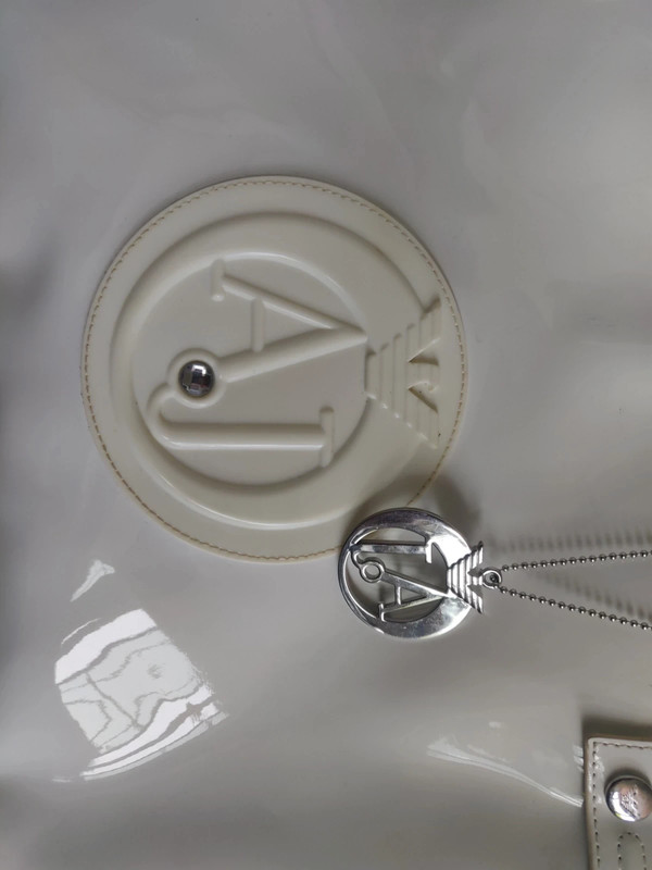 Borsa armani bianca lucida best sale