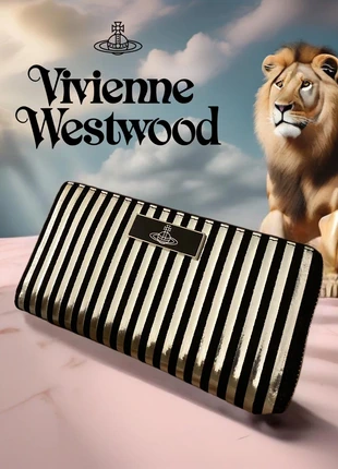 Vivienne Westwood Zip Round Wallet Ella 🖤 Silver Stripes Black Velvet | Made in Italy, marke: Vivienne Westwood, zustand: Neu, mit Etikett, 190,00 €, 200,20 € inklusive Vinted-Käuferschutz