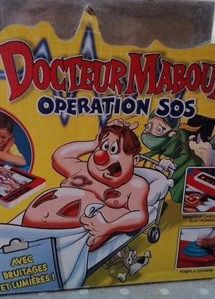 SOS DOCTEUR MABOUL JEUX HASBRO table d'opération-OPERATION GAME