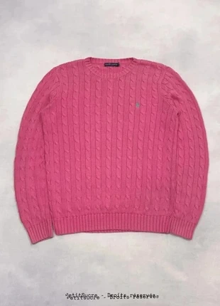 Pull Torsadé Polo Ralph Lauren Rose logo brodé 100% Coton Crew Neck - L /2443V, brand: Ralph Lauren, condizioni: Ottime, taglia: L / IT 44 / EU 40, €54.90, €58.35 include la Protezione acquisti Pro
