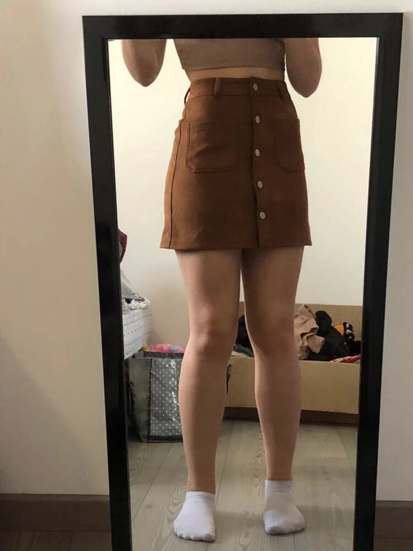 une jupe marron
