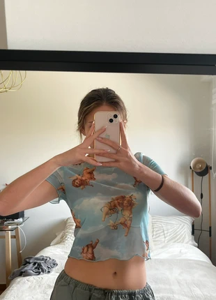 Top Corto Angel - Bershka, marca: Bershka, estado: Muy bueno, tamaño: S / 36 / 8, 5,00 €, 5,95 € Protección al comprador incluida