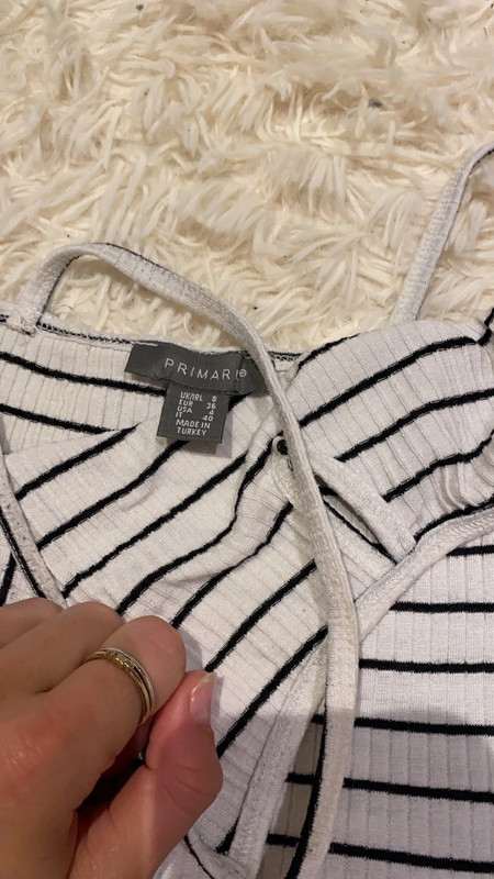 Primark Striped Crop Top Size 4-6