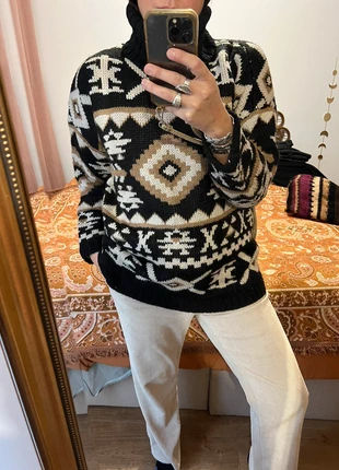 Pull col roulé chaud ethnique Zara, brand: Zara, condition: Very good, size: M / 38 / 10, €30.00, €32.20 includes Buyer Protection