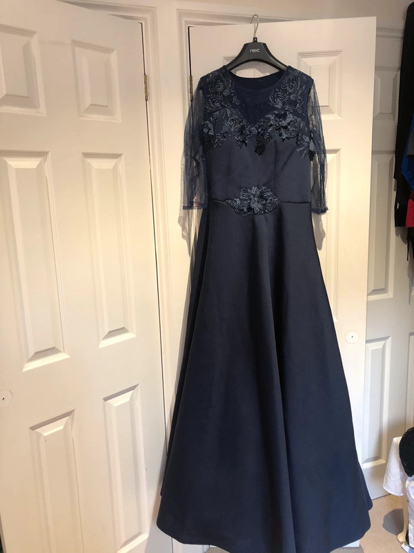 Midnight blue evening dress 2