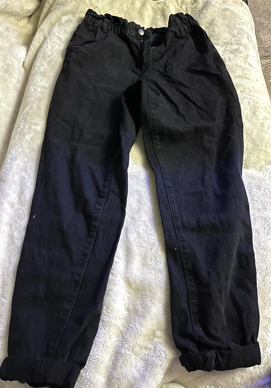 Forever 21 Straight-Leg Black Denim Pants 1