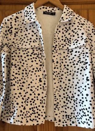 Cream corduroy black spot jacket, brand: Nasty Gal, condition: Very good, size: S / 36 / 8, €8.00, €9.10 includes Buyer Protection