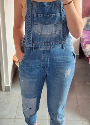 Salopette en jean style déchiré Mango, brand: Mango, condition: Very good, size: S / 36 / 8, €5.00, €5.95 includes Buyer Protection