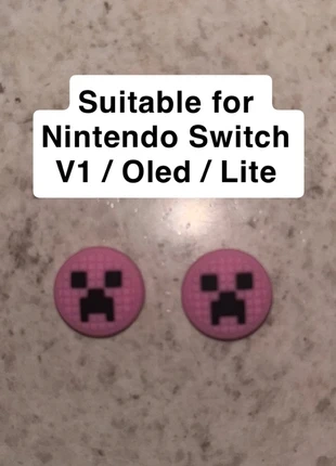 Minecraft Creeper Pink Premium Comfort Thumb Grips For Nintendo Switch V1 / Oled / Lite, brand: Minecraft, condition: New with tags, £2.50, £3.33 includes Buyer Protection