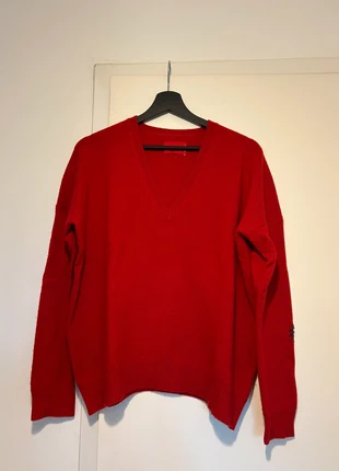 Pull col V Zadig&Voltaire rouge, marca: Zadig & Voltaire, estado: Muy bueno, tamaño: XS / 34 / 6, 80,00 €, 84,70 € Protección al comprador incluida