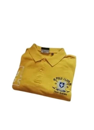 Polo jaune Athletics Dept. homme M, motif Polo Club, style casual tendance, marca: Vintage Dressing, estado: Muito bom, tamanho: M, €16.99, €18.54 inclui Proteção do Comprador