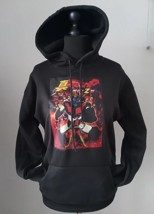 Felpa nera con stampa cartoni anni 80', robot, mazinga, état: Neuf sans étiquette, taille: M, 20,00 €, 21,70 € Protection acheteurs incluse