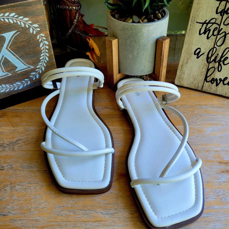 Vodvob White Strappy Sandals 2