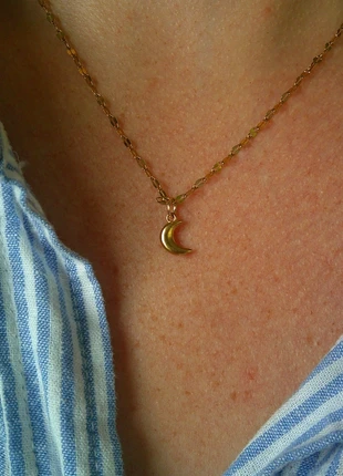 Petite lune 🌟 collier acier inoxydable réglable, brand: acier inoxydable, condition: Very good, €8.00, €9.10 includes Buyer Protection Pro