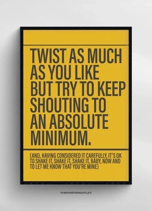 Twist and Shout A4 Framed Poster, brand: Art, condition: New with tags, £13.00, £14.35 includes Buyer Protection