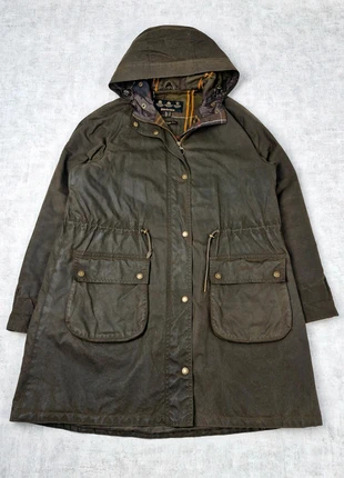 Wax Jacket Barbour Mull Parka Coton Ciré Toile Huilé Capuche Verte foncé, marque: Barbour, état: Très bon état, taille: L / 40 / 12, 219,90 €, 231,60 € Protection acheteurs (Pro) incluse